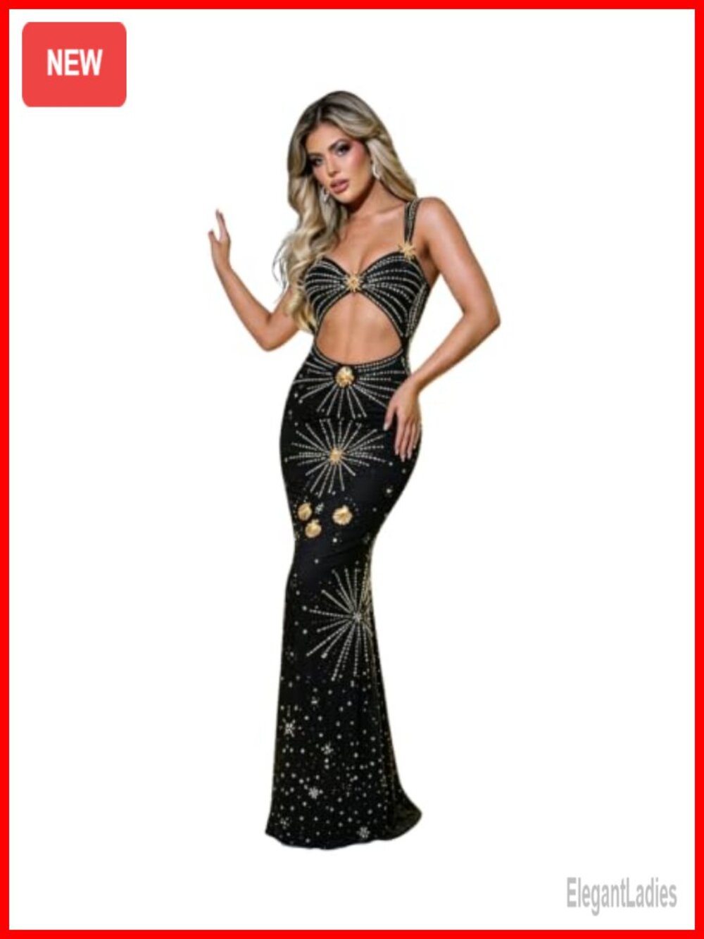 Women's Rhinestone Bodycon Club Dress V-Neck Sleeveless Party Night Out